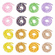 16 hebra de 16 colores de perlas de vidrio electrochapado transparente hebras EGLA-TA0001-23-1