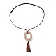 Ожерелья с подвесками из полиэстера NJEW-JN02328-01-1