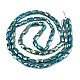 Chapelets de perles en verre opaque de couleur unie EGLA-N002-25-A07-2