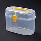 プラスチックの箱  マスク収納ボックス  ハンドル付き  長方形  ホワイト  9.4x17.2x12.6cm CON-F018-04-2