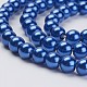 Eco-Friendly Glass Pearl Bead Strands HY-A008-8mm-RB087-3
