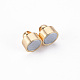 Brass Magnetic Clasps with Loops KK-Q765-007-NF-4