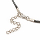 Legierungs-Fee-Anhänger-Halskette mit Kunstlederband für Frauen NJEW-JN03862-8