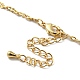 Facettierte tropfenförmige Glasperlen-Halsketten NJEW-R263-07G-3