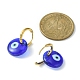 Синие серьги-кольца с подвесками в стиле лэмпворк EJEW-JE05276-02-3