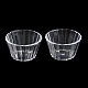 ミニプラスチック模擬エッグタルトカップ  ミニチュア風景キッチンモデルドールハウスアクセサリー装飾  透明  37x21mm DJEW-C005-02A-2