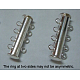 3-strands Brass Slide Lock Clasps X-KK-Q267-6-2