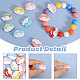 CHGCRAFT 22Pcs 11 Colors Cloud & Rainbow Food Grade Eco-Friendly Silicone Beads SIL-CA0002-94-5