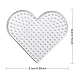 Pannelli forati in plastica a forma di cuore abc utilizzati per perline fusibili fai da te da 5x5 mm DIY-YW0008-19-2