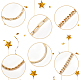 Anattasoul 6 pièces 6 style laiton torsion corde & figaro & trombone & gourmette bracelets ensemble pour femme BJEW-AN0001-10-3