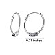 925 серебряные серьги-кольца с родиевым покрытием и бисером для женщин JE912A-02-2