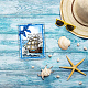 GLOBLELAND Nautical Background Clear Stamps Retro Ocean Treasure Chest Lighthouse Sailboat Silicone Clear Stamp Seals for Cards Making DIY Scrapbooking Photo Journal Album Decoration DIY-WH0167-56-1148-3