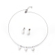 (vente d'usine de fêtes de bijoux) 304 boucles d'oreilles en acier inoxydable et colliers pendentifs ensembles de bijoux SJEW-L135-02B-03-1
