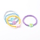Blickdichte Acryl-Stretch-Perlenarmbänder für Kinder BJEW-JB06221-1