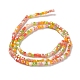 Brins de perles de verre de galvanoplastie de couleur dégradée X-GLAA-E042-05-B03-3