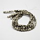 Natural Pyrite Beads Strands G-F197-02-10x10mm-3