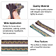 AHANDMAKER 2Rolls 2 Colors Ethnic Style Embroidery Polyester Ribbons OCOR-GA0001-12-3