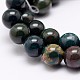 Natural Indian Bloodstone Beads Strands G-G735-33-10mm-3