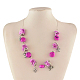 Dyed Sea Shell Beaded Necklaces NJEW-Q280-02-3
