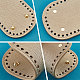 PandaHall Elite 6Pcs 6 Style Flat Round PU Leather Knitting Crochet Bags Nail Bottom Shaper Pad DIY-PH0021-06C-4