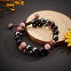 Stone Braided Bead Bracelets for Men Women BJEW-SW00001-04-5