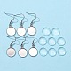 Kit per la creazione di orecchini pendenti rotondi piatti fai da te DIY-FS0002-80-7