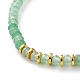 Gefärbte Unterlegscheibe natürliche Malaysia Jade Perlen Stretch Armbänder BJEW-JB05806-3