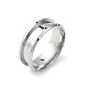 201 Stainless Steel Grooved Finger Ring Settings STAS-TAC0001-10D-P-1