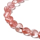 Synthetic Cherry Quartz Glass Beads Strands G-B022-20B-3