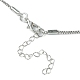 Halskette mit Zirkonia-Fee und Herz-Anhänger und Kastenketten NJEW-C004-01A-4