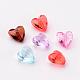 Mixed Color Heart Transparent Acrylic Faceted Beads X-PL700Y-2