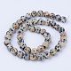 Chapelets de perles en jaspe dalmatien naturelle G-Q462-12mm-05-2