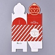 クリスマステーマキャンディギフトボックス  包装箱  クリスマスプレゼントスイーツクリスマスフェスティバルパーティー  レッド  18x8.5x8.5cm DIY-I029-07C-2
