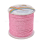 OLYCRAFT 27M 5mm twisted Nylon Cord Rope 3-Ply Pearl Pink twisted Cord Trim for Home Decor, Crafts Making and Costume Crafting