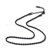 304 collier chaîne de corde en acier inoxydable pour homme femme NJEW-K245-023B