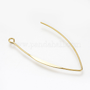 Brass Earring Hooks Findings KK-T020-27G