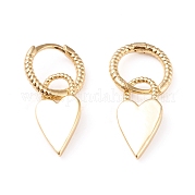 Серьги-кольца с подвесками из латуни EJEW-L234-002G