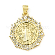Подвески из кубического циркония с покрытием из латуни KK-U029-06G