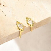 Серьги-гвоздики из циркония EJEW-R016-26G-17