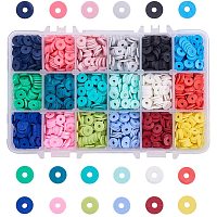 Wholesale SUPERFINDINGS 6 Strands 6 Colors Handmade Polymer Clay Beads  Heishi Beads Strands 6-7x3mm Flat Round Clay Spacer Beads for Bracelets  Jewelry Making 