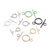 PH PandaHall 150 Sets Round Toggle Clasps, Bracelet Closure Clasps Jewelry  Fastener Clasps Buckle OT End Clasps T-Bar Connectors Bar and Ring Clasps