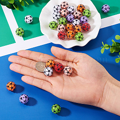 30 шт. бусины из смоляных страз на спортивную тематику&nbsp;RESI-TA0003-96B