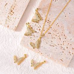 5 шт. Латунные подвески с микропаве&nbsp;ZIRC-SZ0001-65