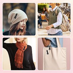 100 épingle à revers en nylon avec ruban de sensibilisation pour vêtements et sacs à dos&nbsp;JEWB-GL0001-03A