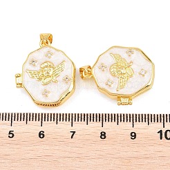 Pendentifs de médaillon en laiton&nbsp;KK-D232-07G-01