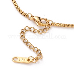 Cavigliere a catena scatolata in acciaio inossidabile 304 con placcatura sotto vuoto in PVD&nbsp;AJEW-AN00369
