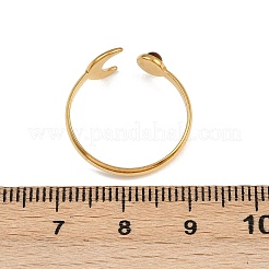 Кольца-манжеты из нержавеющей стали 304 с окрашенным тигровым глазом для женщин&nbsp;RJEW-K303-11G