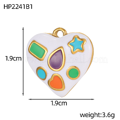 Подвески из нержавеющей стали 304 с эмалью&nbsp;STAS-OY007-59G