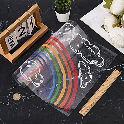 Autocollants de fenêtre en PVC imperméables&nbsp;DIY-WH20053-13E