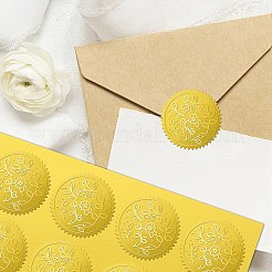 12 лист самоклеящихся наклеек с тиснением золотой фольги&nbsp;DIY-WH0451-033